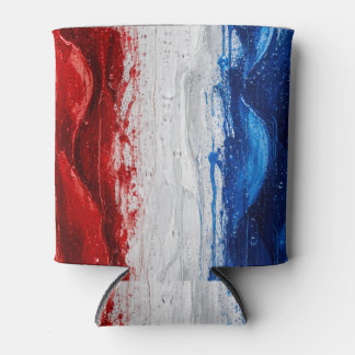 Rood Wit en Blauw patriottische Schuim Blikkoeler Blikjeskoeler