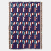 Rood wit en blauw Pistool met schroefdraad Deken (Voorkant Verticaal)