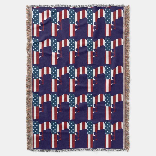 Rood wit en blauw Pistool met schroefdraad Deken (Voorkant Verticaal)