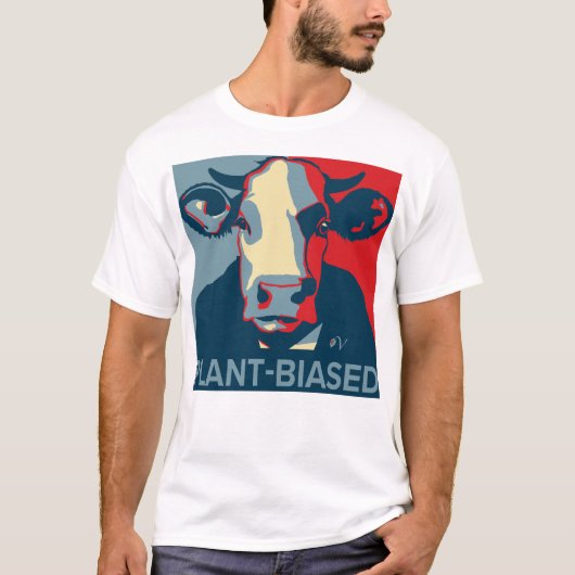 Rood Wit en Blauw Pop Art Geïnspireerd Koe Tshirt (Voorkant)