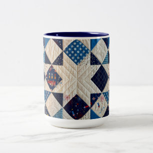 Rood, wit en blauw, Quilted Coffee Mok