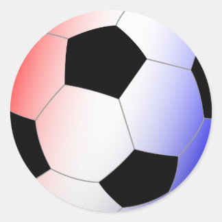 Rood, wit en blauw ronde sticker