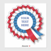 Rood wit en blauw Rosette Contour Sticker (Vel)