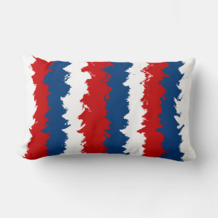 Rood, wit en blauw schaafje kussen