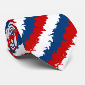 Rood, wit en blauw schaafje stropdas (Opgerold)