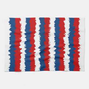 Rood, wit en blauw schaafje theedoek