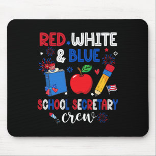 Rood wit en blauw schoolsecretaresse bemanning Hap Muismat