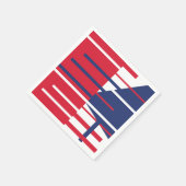 Rood, wit en blauw servet (Hoek)