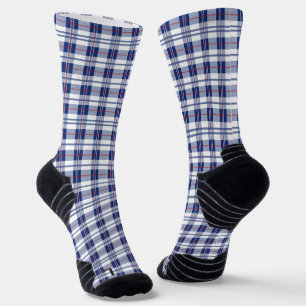 Rood, wit en blauw sokken
