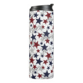 Rood wit en blauw Star gepantserd Thermosbeker (Gedraaid links)