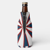 Rood, wit en blauw Starburst koeler (Fles Achterkant)