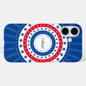 Rood, wit en blauw sterren vieren Case-Mate iPhone case (Achterkant (horizontaal))