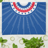 Rood, wit en blauw sterren vieren theedoek (Gevouwen)