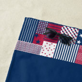 Rood, wit en blauw strandlaken (In situ)