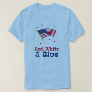 Rood wit en blauw t-shirt