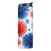 Rood, wit en blauw thermosbeker (Gedraaid links)