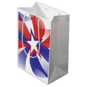 Rood wit en blauw verblinden me patriottische cade medium cadeauzakje (Achterkant Gekanteld)