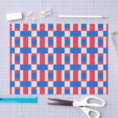 Rood wit en blauw, vergrendelde kleurenafdrukken tissuepapier (Craft)