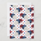 Rood Wit en Blauw Vierde Juli Wedding Kaart (Achterkant)