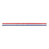 Rood wit en blauw vlag kleur satijn lint spoel (Voorkant)
