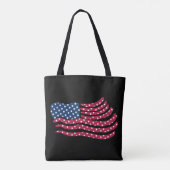 Rood wit en blauw vlagontwerp draagtas (Achterkant)