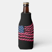 Rood wit en blauw vlagontwerp flesjeskoeler (Fles Voorkant)