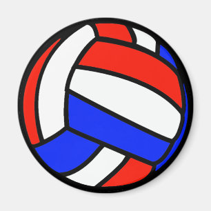 Rood wit en blauw volleybal magneet
