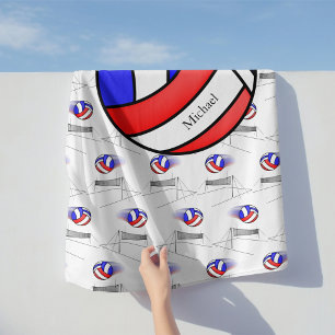 Rood, wit en blauw volleybal strandlaken