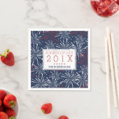Rood, wit en blauw vuurwerk 4 juli servetten (Insitu)