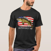 Rood, wit en blauw Walleye Pike T-Shirt (Voorkant)
