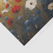 Rood wit en blauw Wildflowers Decoupage Tissuepapier (Detail)