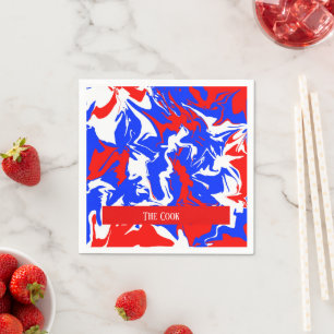 Rood, wit en blauw zwijn servet