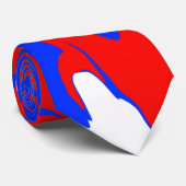 Rood, wit en blauw zwijn stropdas (Opgerold)