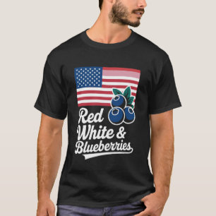 Rood Wit en Blauwe bessen Amerikaanse trots T-shirt