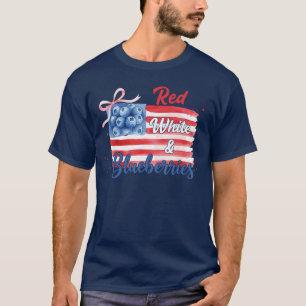 Rood Wit en Blauwe-bessen meisje T-shirt