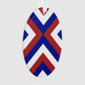 Rood, Wit en Blauwe Chevrons Ornament (voorkant)