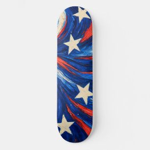 Rood Wit en Blauwe Sterren en Strepen Skateboard