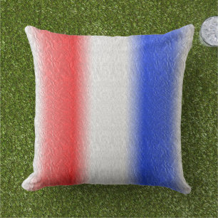 Rood Wit en Blauwe Streep Buitenkussen