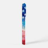 Rood Wit en Blauwe Waterverf Amerikaanse Vlag iPhone Hoesje (Rechterkant)