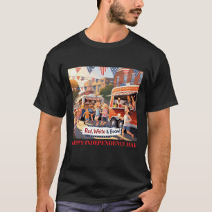 Rood wit en boem! Familie Patriottische Celeb Cust T-shirt
