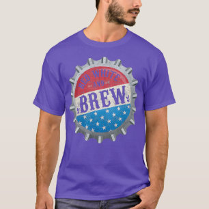 Rood wit en Brew 4 juli kraft beer vader T-shirt