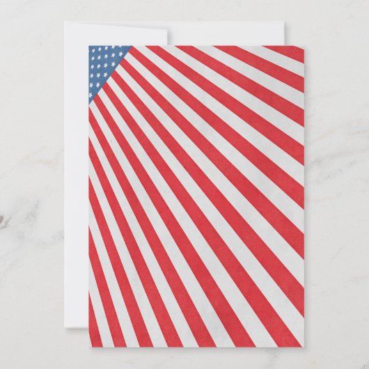 Rood Wit en Brouw Vierde juli Uitnodiging (Achterkant)