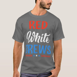 Rood wit en brouwt 4 juli ambachtelijk bier t-shirt