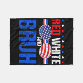 Rood Wit En Bruh 4 Juli Jongens Patriottisch Ameri Fleece Deken (Voorkant (Horizontaal))