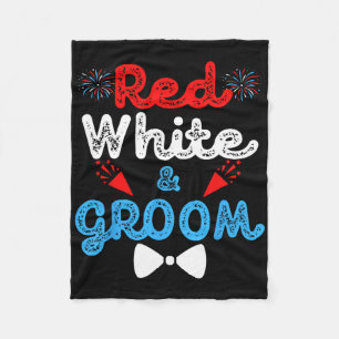 Rood Wit En Bruidegom Grappig Huwelijksfeest 4 Jul Fleece Deken