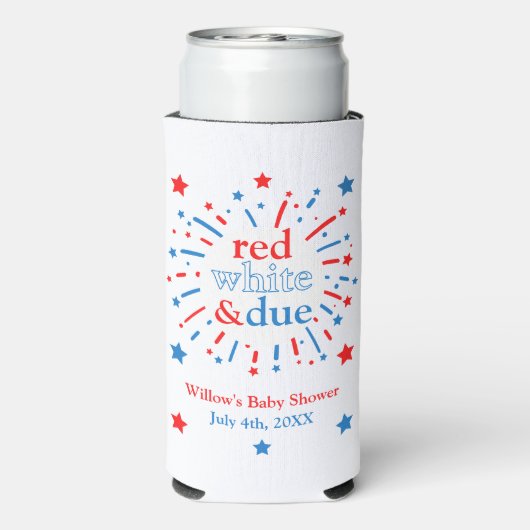 Rood wit en Due Baby shower Koelboxxen (Seltzer Achterkant)