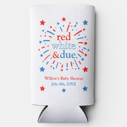 Rood wit en Due Baby shower Koelboxxen (Voorkant)