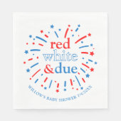 Rood wit en Due Baby shower servetten (Voorkant)