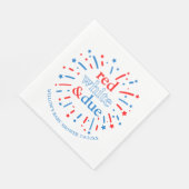 Rood wit en Due Baby shower servetten (Hoek)