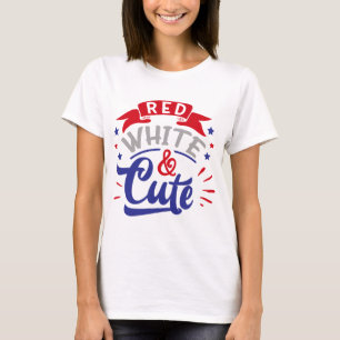 Rood wit en fijn t-shirt